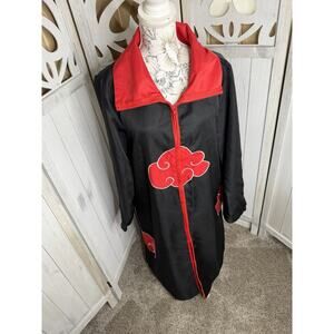Naruto Akatsuki Cloak Costume Adult Large Cosplay Halloween Full Zip